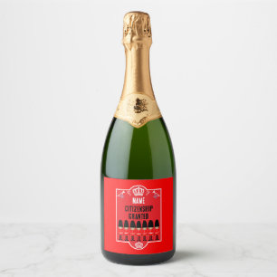 British Citizenship Gifts Sparkling Wine Label
