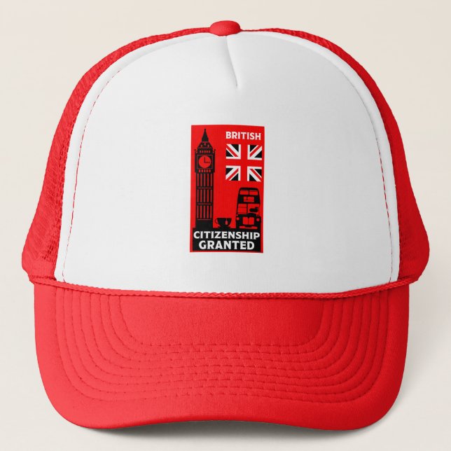 British Citizenship Gifts Trucker Hat (Front)