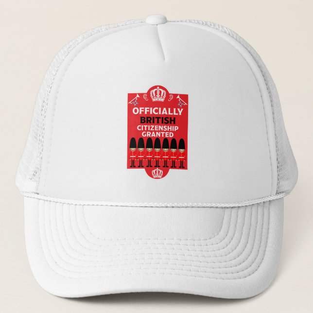 British Citizenship Gifts Trucker Hat (Front)