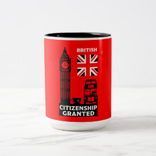 British Citizenship Gifts Two-Tone Coffee Mug