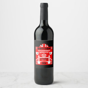 British Citizenship Gifts Wine Label
