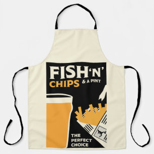 British Classic Fish And Chips Apron