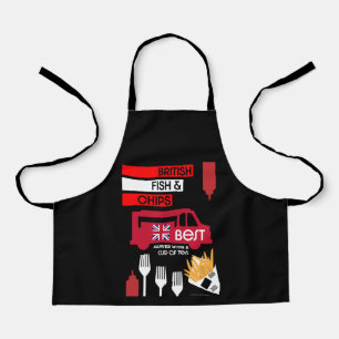 British Classic Fish And Chips Apron