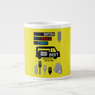 British Classic Fish And Chips   Large Coffee Mug