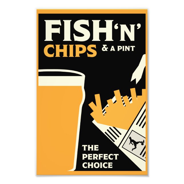 British Classic Fish And Chips       Photo Print (Front)