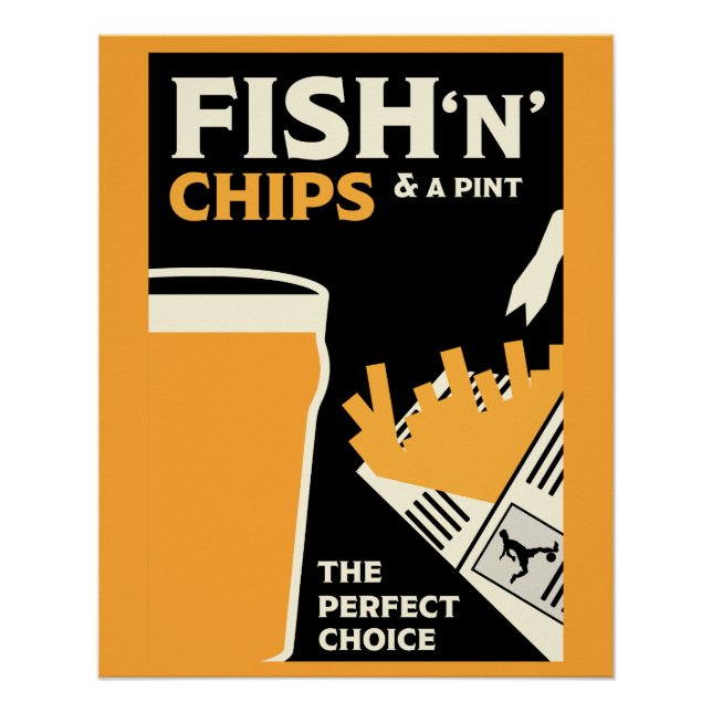 British Classic Fish And Chips       Poster (Front)