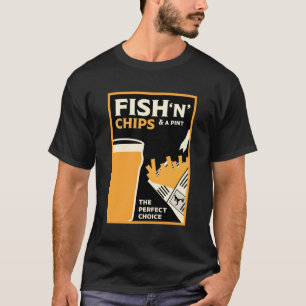 British Classic Fish And Chips       T-Shirt