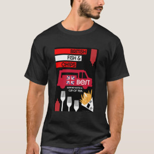 British Classic Fish And Chips     T-Shirt