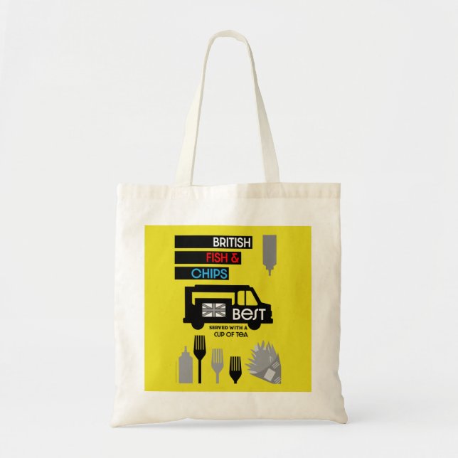 British Classic Fish And Chips   Tote Bag (Front)