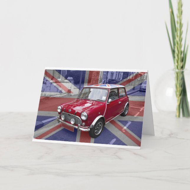 British Classic Mini car Card (Front)