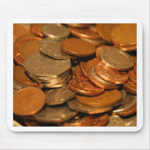 British Coin Money Mouse Pad