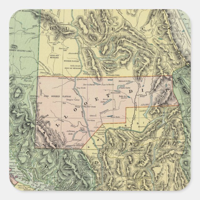 British Columbia 2 Square Sticker (Front)