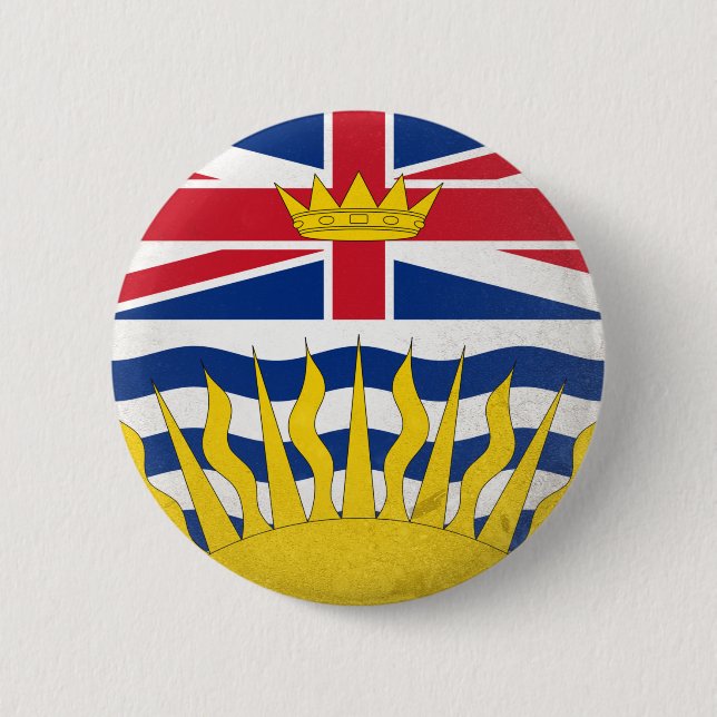 British Columbia 6 Cm Round Badge (Front)