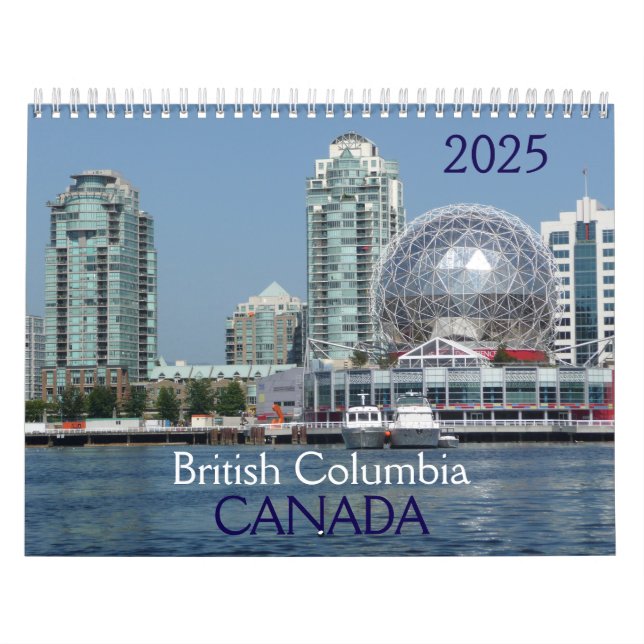 British Columbia  Canada 2025 Calendar (Cover)