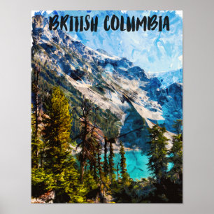 British Columbia Canada Mountain View Poster