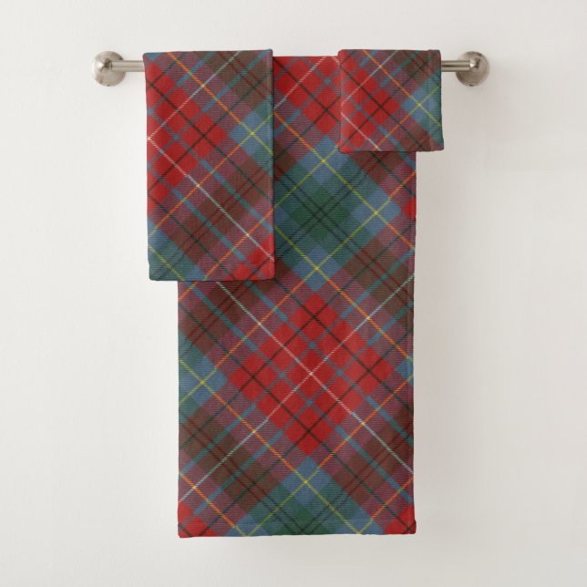 British Columbia Canada Provincial Tartan Bath Towel Set (Insitu)