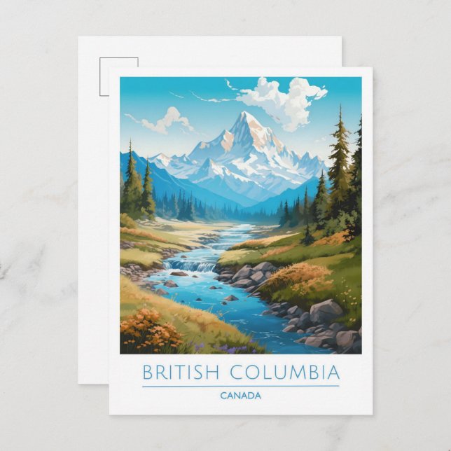 British Columbia Canada Vintage Travel  Postcard (Front/Back)