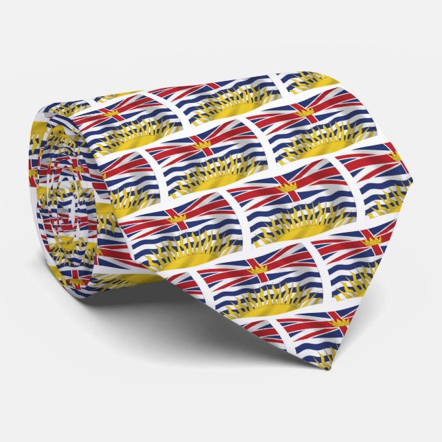 British Columbia Flag Tie (Rolled)