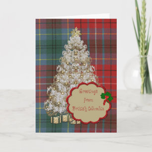 British Columbia  Original Provincial Tartan Holiday Card