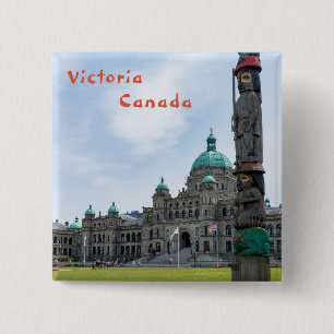 British Columbia Parliament - Victoria, Canada 15 Cm Square Badge