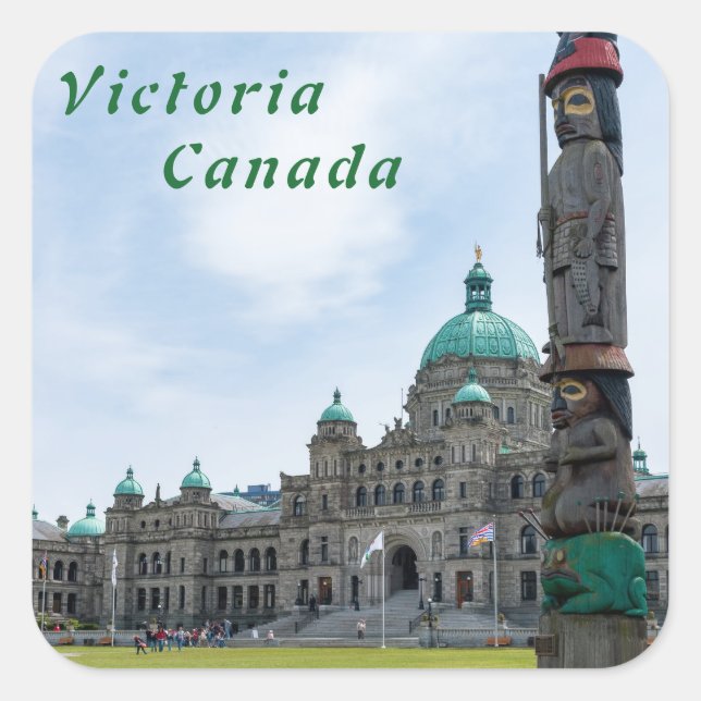 British Columbia Parliament - Victoria, Canada Square Sticker (Front)
