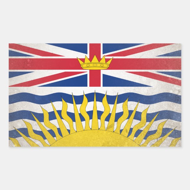 British Columbia Rectangular Sticker (Front)