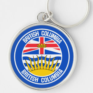 British Columbia Round Emblem Key Ring