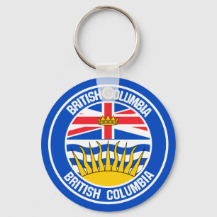 British Columbia Round Emblem Key Ring