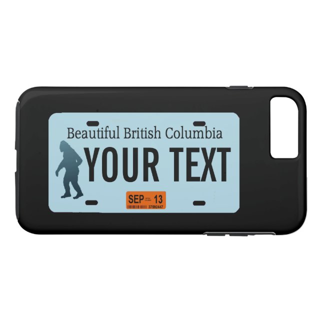 British Columbia Sasquatch License Plate Case-Mate iPhone Case (Back (Horizontal))