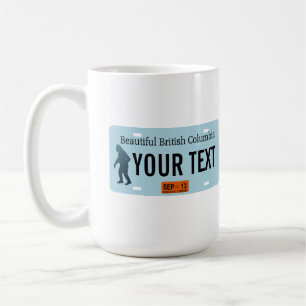 British Columbia Sasquatch License Plate Coffee Mug