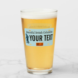 British Columbia Sasquatch License Plate Glass