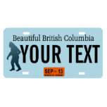 British Columbia Sasquatch License Plate Photo Sculpture Magnet<br><div class="desc">The dark silhouette of Sasquatch (Bigfoot) on a blank British Columbia license plate. Add your own text. License plates for additional states and other entities (Canadian provinces, foreign countries) upon request. If you live or travel in rural areas of the Pacific Northwest you may possibly come across one of the...</div>