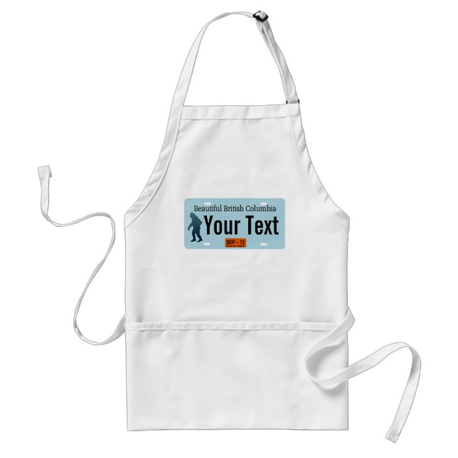 British Columbia Sasquatch License Plate Standard Apron (Front)