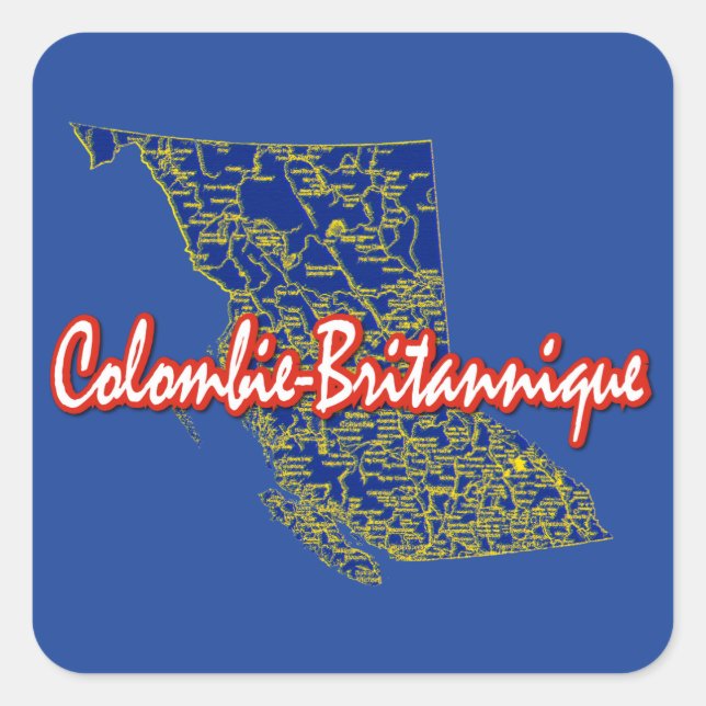 British Columbia Square Sticker (Front)