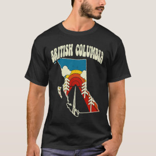 British Columbia Vintage Province Rainbow Canada R T-Shirt