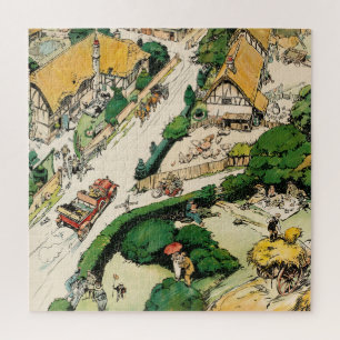 British countryside, small village, old houses jigsaw puzzle