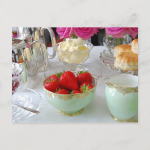 British Cream Tea Postcard