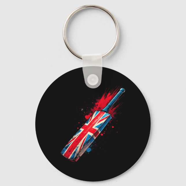 British Cricket T Union Jack  Key Ring (Front)