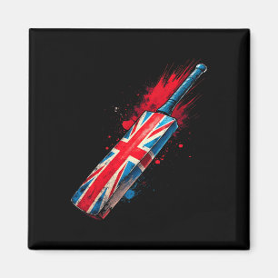 British Cricket T Union Jack Magnet