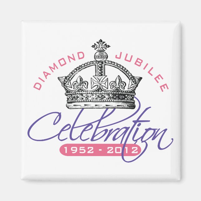 British Diamond Jubilee - Royal Souvenir Magnet (Front)