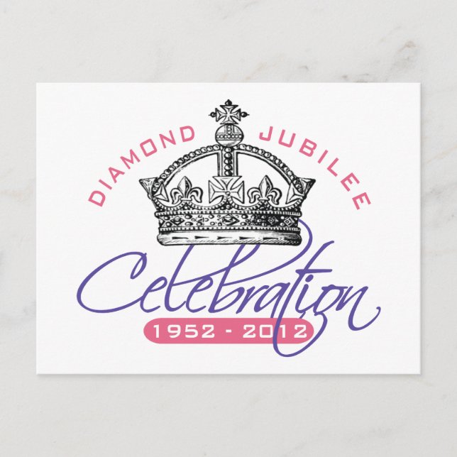 British Diamond Jubilee - Royal Souvenir Postcard (Front)