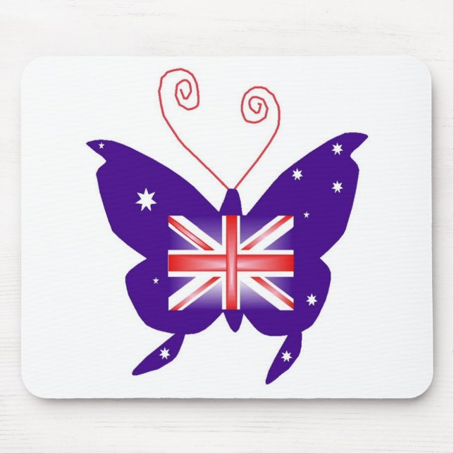 British Diva Butterfly Mouse Pad (Front)