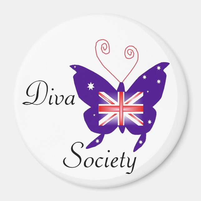 British Diva Butterfly Society Magnet (Front)