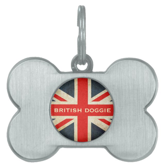 British Doggie Union Jack Posh ID Tag (Front)