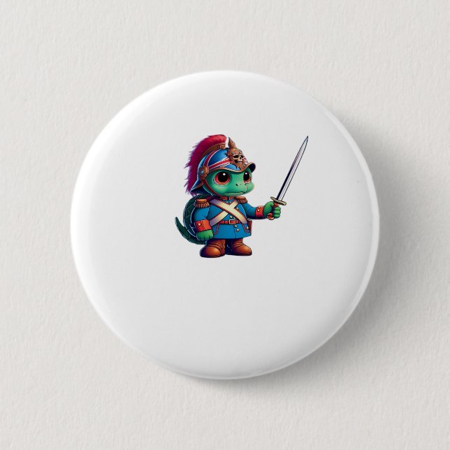 British Dragoon Defender Halloween's Regal Reptile 6 Cm Round Badge (Front)