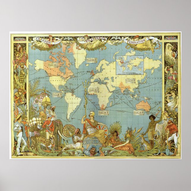 British Empire Map Poster (Front)