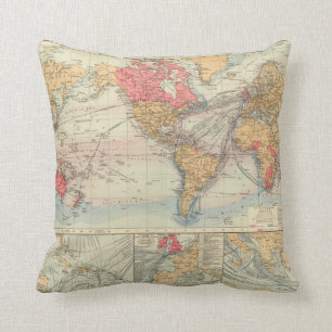 British Empire, routes, currents Cushion