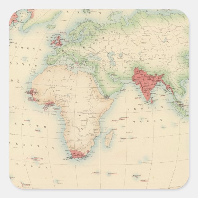 British Empire Square Sticker (Front)