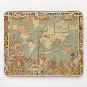 British Empire Vintage Victorian Map Mouse Pad