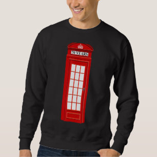 British England London Red Telephone Box Phone Boo Sweatshirt